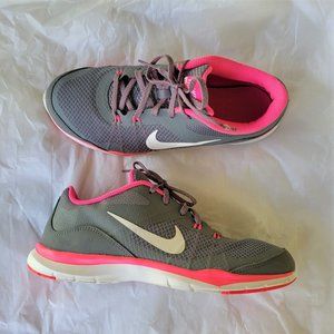 NIKE Flex TR 5 Gray Pink Sneakers Running Shoes 7.5